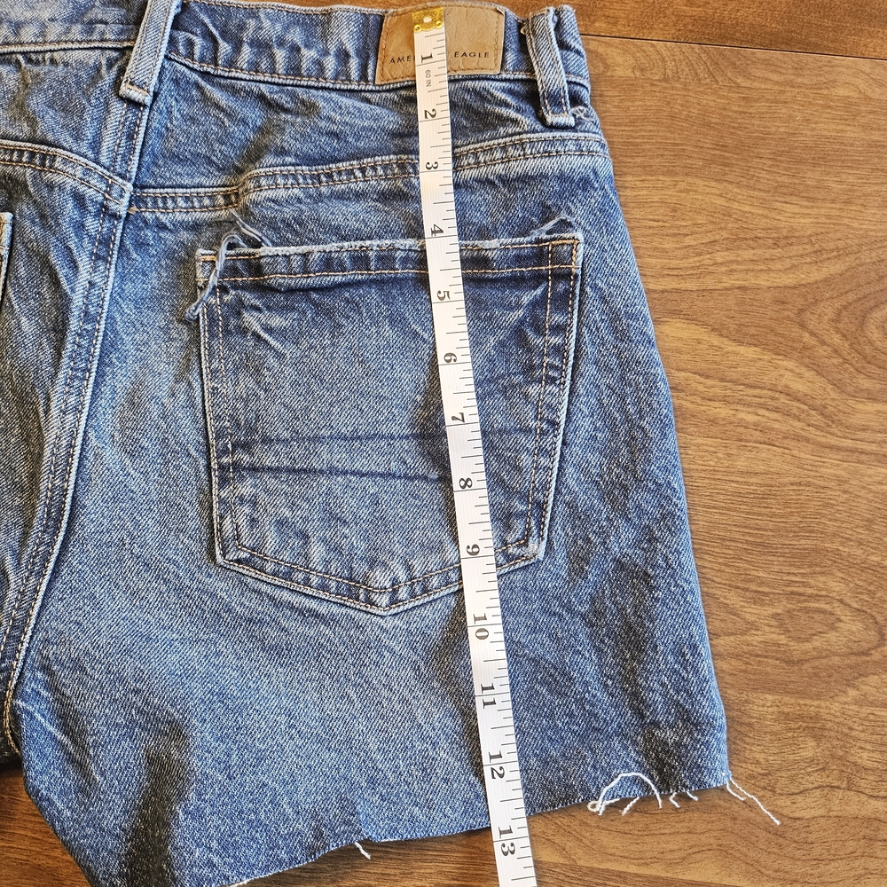 American Eagle Outfitters Distressed Blue Jean Shorts - Picture 4 of 8